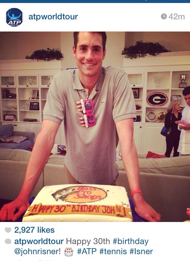 Another birthday = more cake!! Happy 30th to John Isner! 