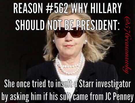 576reasonswhy's tweet photo. #562 why #Hillary2016 should not be elected #President http://t.co/AADbeuHyHs
