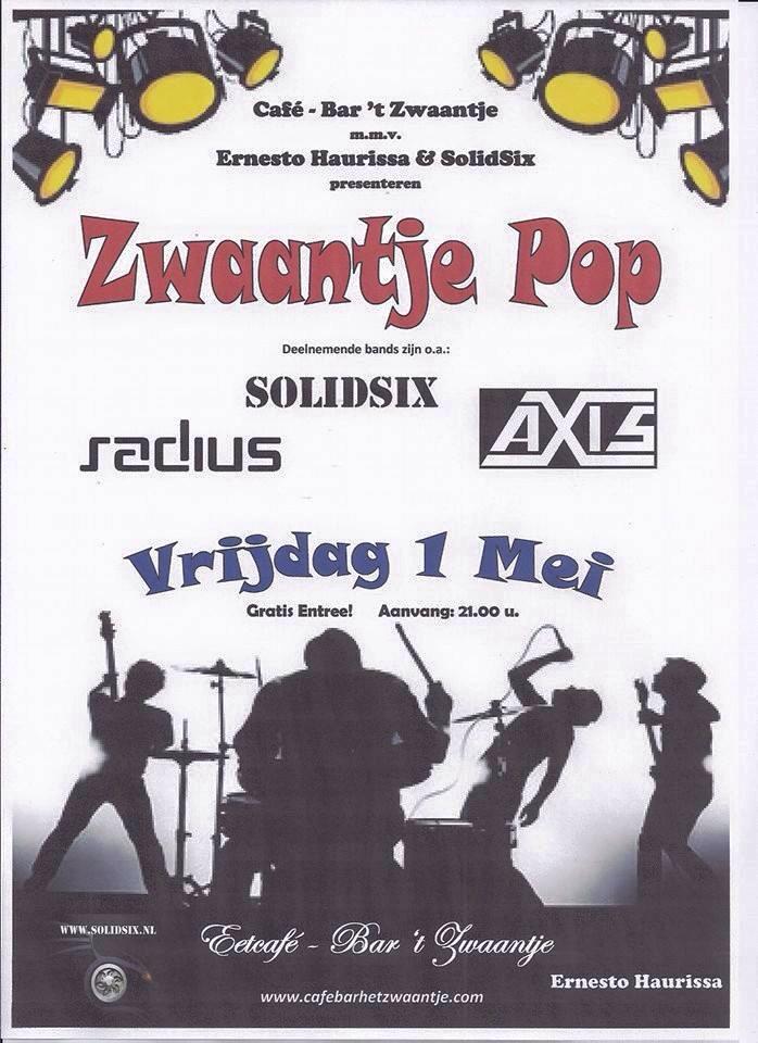 RadiusRock's tweet photo. A.s. Vrijdag spelen we tijdens Zwaantje Pop in Beilen. we starten om 21:00. Komt allen!!!!! http://t.co/zE9b0uhX9q