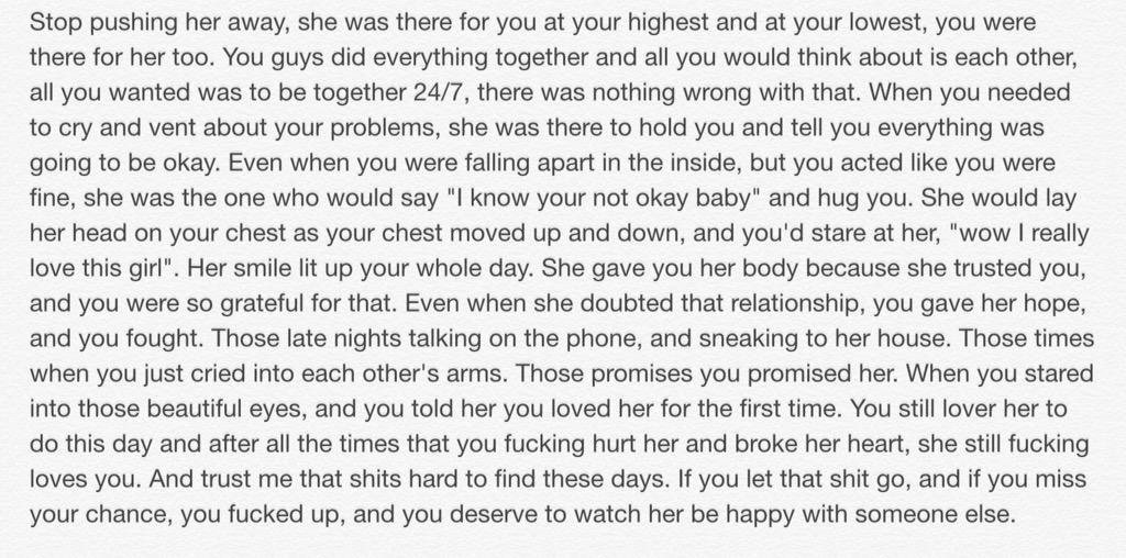 boysgetsadtoo's tweet photo. Cutest thing I ever read  in my life  💯💯💯 people don't realize this shit http://t.co/Jgm6kAwADi