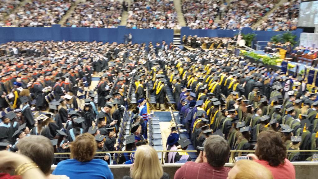 Rebecca_Beep's tweet photo. Wow! The brain power emanating from this crowd is staggering #PittCommencement http://t.co/bncRRsqovH