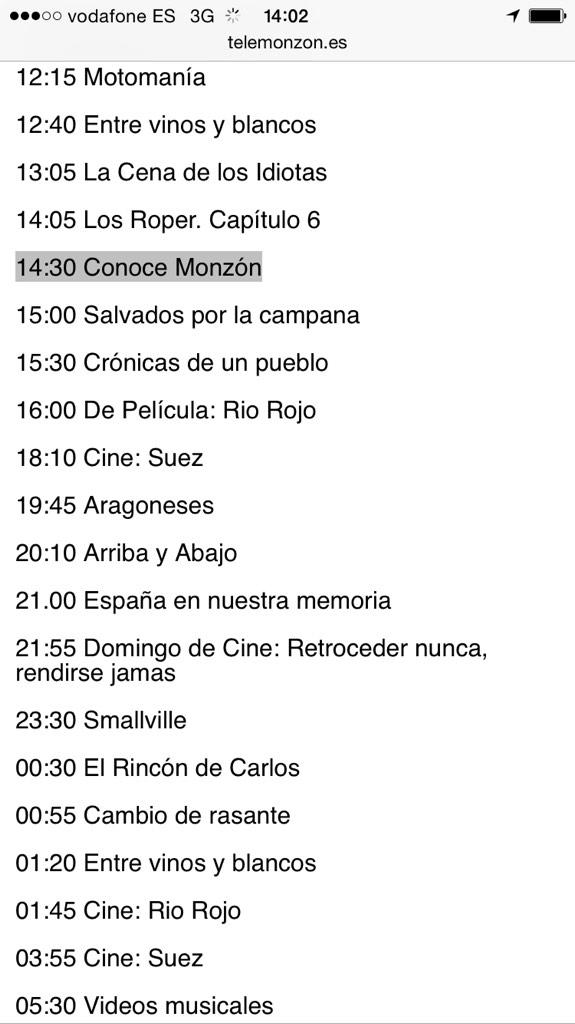 TELEMONZON's tweet photo. Este domingo pégate a la pantalla de TeleMonzon http://t.co/O8KRrROaTs