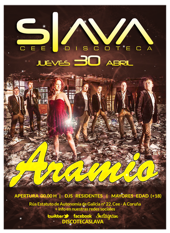 DiscotecaSlava's tweet photo. #slaveoqueteveo
RT: JUEVES 30 DE ABRIL : @Grupoaramio en @DiscotecaSlava . 💃🙌🎶
RT = sorteo de 2 entradas. #slaveo http://t.co/ARgdV2ErXg