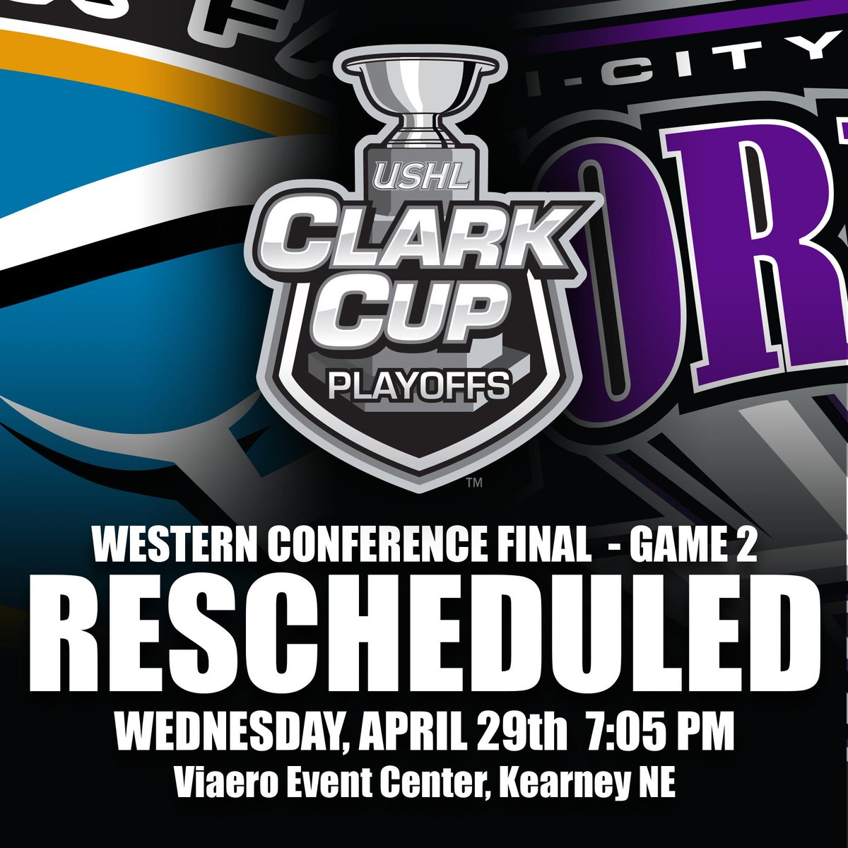 Game 2 of the Western Conference Final has been rescheduled for Wed, 4/29 at 7:05 PM.
READ: bit.ly/1GwSiEX