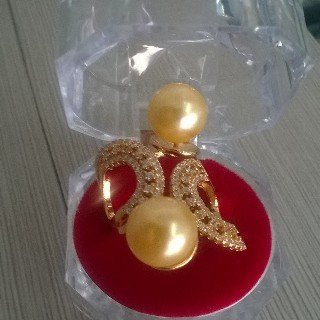 Cincin rhodium Mutiara air tawar Rp 550rbu