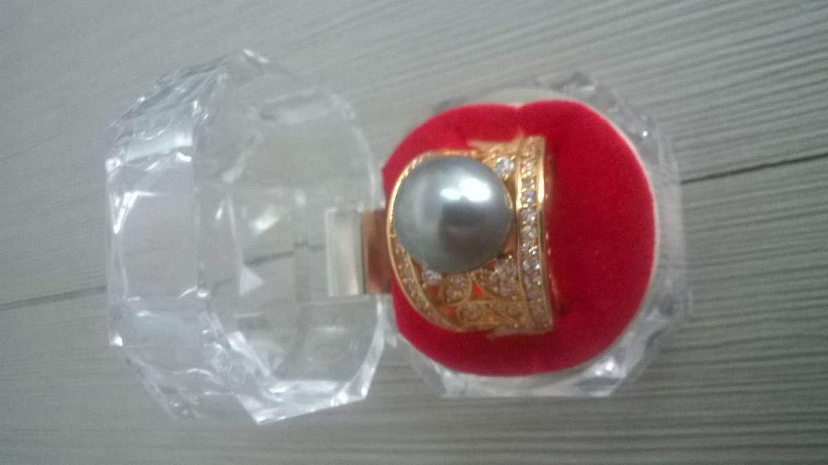 Cincin rhodium Mutiara air tawar Rp 550rbu