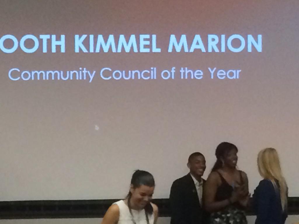 <a href="/SU_BKM/">Booth Kimmel Marion</a> won community council of the year!