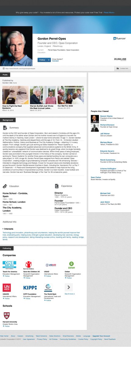 WikiSpeaks2U's tweet photo. HERE IT IS! Gordon Perrel-Opes' Deleted LinkedIn Profile @OpesInc #OpesTruth #TheTruthAlways http://t.co/Gvm3YGWzxT