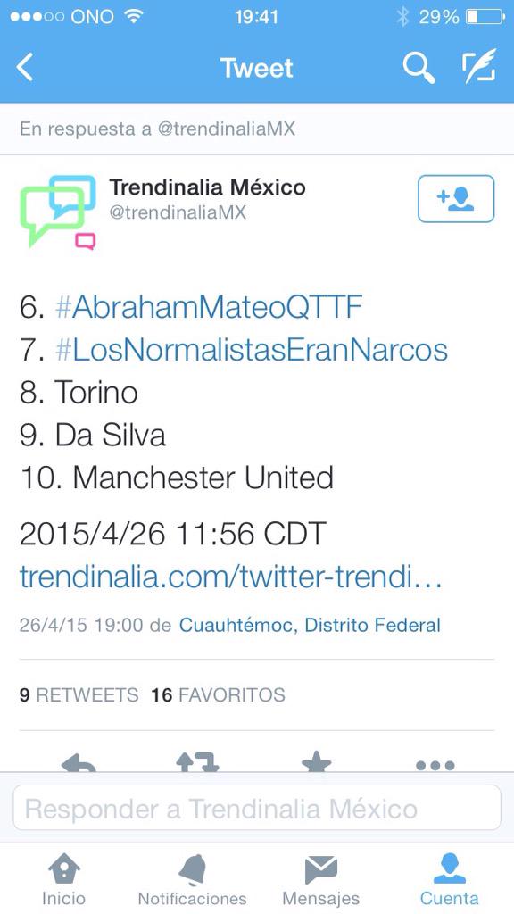 AbrahamMateo's tweet photo. Chic@s como agradecer tanto? TT en ESPAÑA, en MÉXICO y en PERÚ cn #AbrahamMateoQTTF Sin palabras! @QTTF @telecincoes http://t.co/uC58KLTA4D