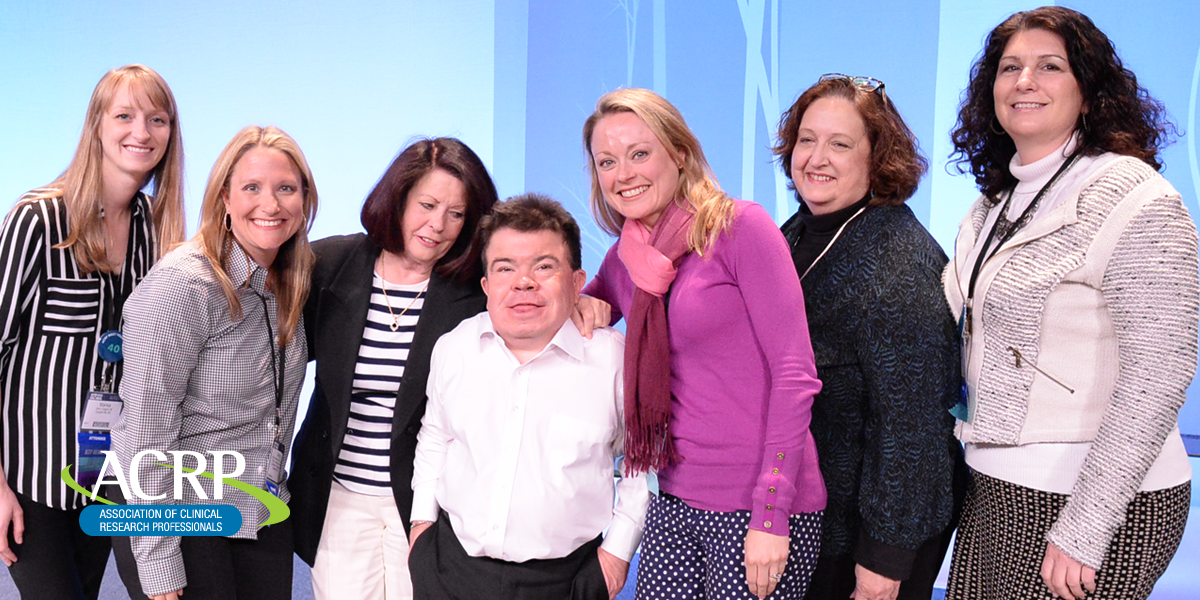 ACRPDC's tweet photo. “It’s because of you guy’s I’m standing here today,” @SimonIbell tells #clinicaltrials professionals at #ACRP2015 http://t.co/HzbGha5eOj