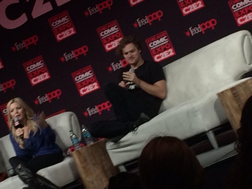 SFCOchicago's tweet photo. "Bran, The Tyrells, Melisandre." - Finn Jones on 'Throne/Bone/Kill' #GameofThrones #WaitWhat #C2E2 #Booth350 http://t.co/vFRAG7mDom
