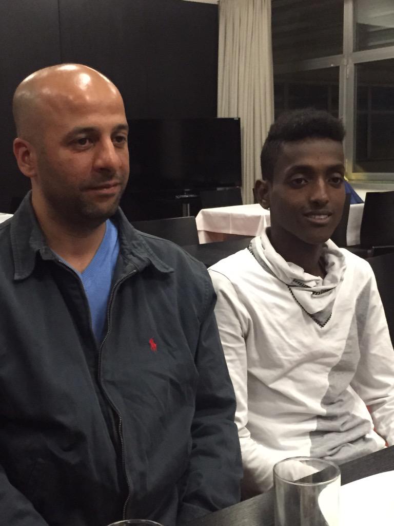 IngridThurnher's tweet photo. @IngridThurnher: Meine Glaste heute: Adan aus Somalia und Firas aus Syrien #imzentrum http://t.co/GUOnlnUrUb