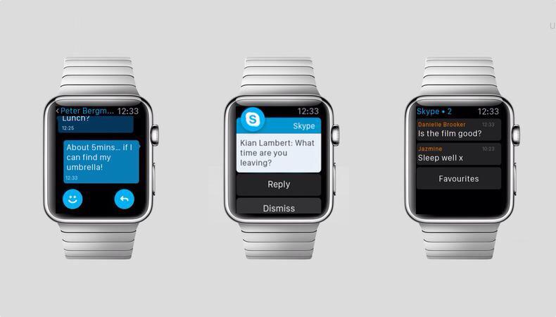 ApplWatchFR's tweet photo. #AppleWatch : Skype mis à jour sur l'Apple Store de l'Apple Watch. http://t.co/TY0931YKfv