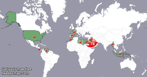 moh378500's tweet photo. My followers are in Saudi Arabia(78%), Kuwait(5%)... Get your map too: http://t.co/EySX57eH2N http://t.co/DjyCMzkwSO