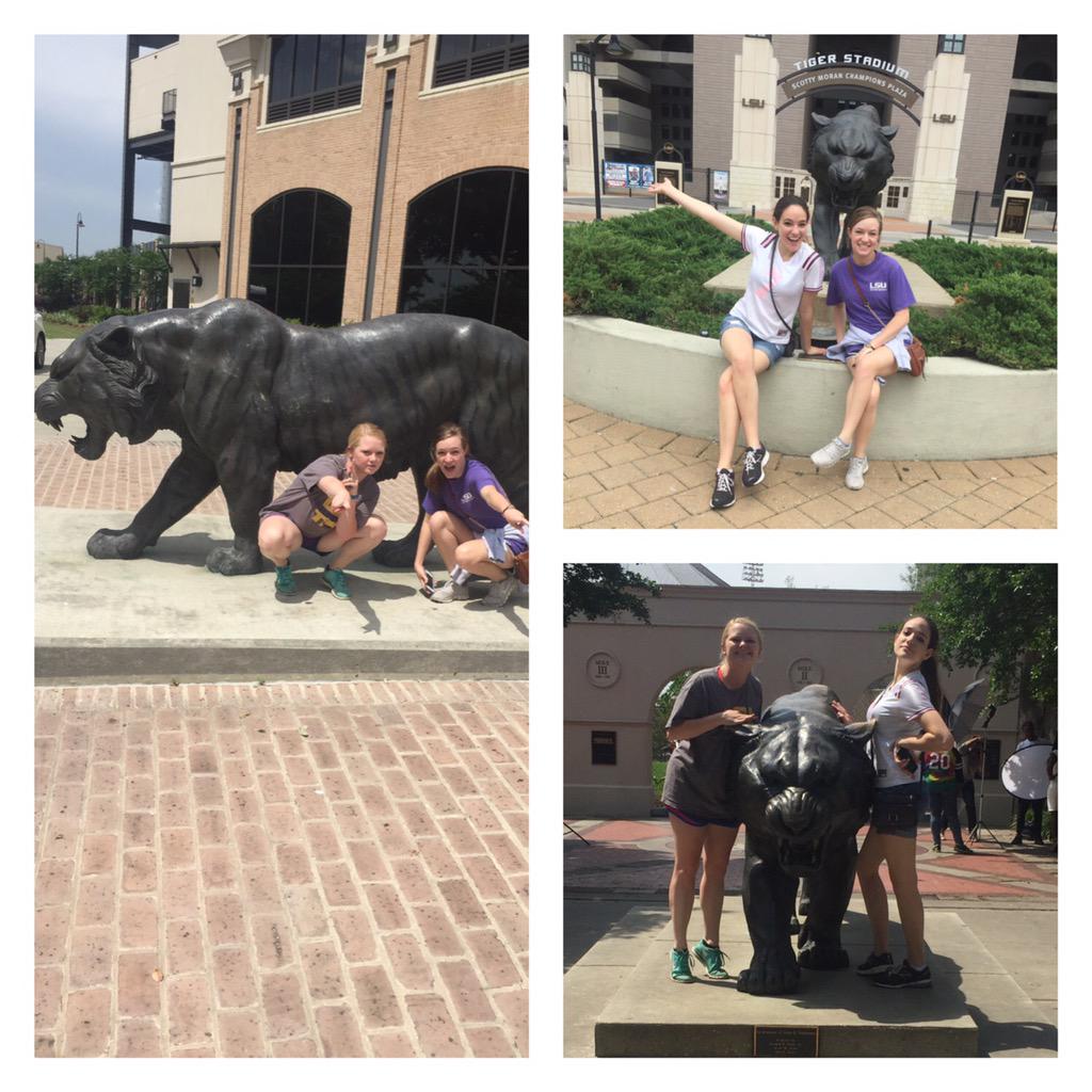 _msteinmetz's tweet photo. Squad loves Mike in bronzed form #geauxCORE @CHSECORE @corinna_brooke @jennabadeaux http://t.co/r5BBRcbuO3