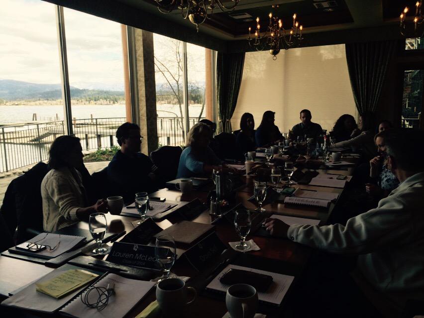 Alums <a href="/leadershipboise/">leadershipboise</a> on a gorgeous day in #mccall planning ways to engage in our community <a href="/BoiseChamber/">Boise Metro Chamber</a> #Boise