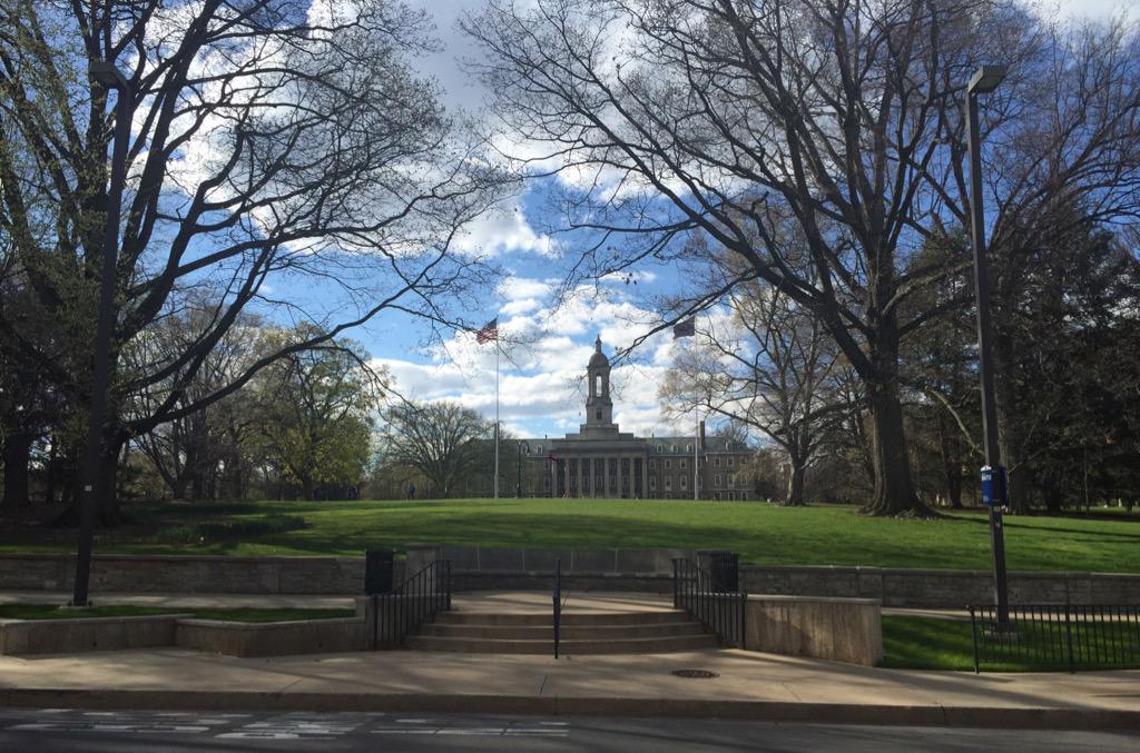 PSUgetinvolved's tweet photo. What a beautiful day to be a Penn Stater #psumem ⛅️ http://t.co/ikoXZzMpzi