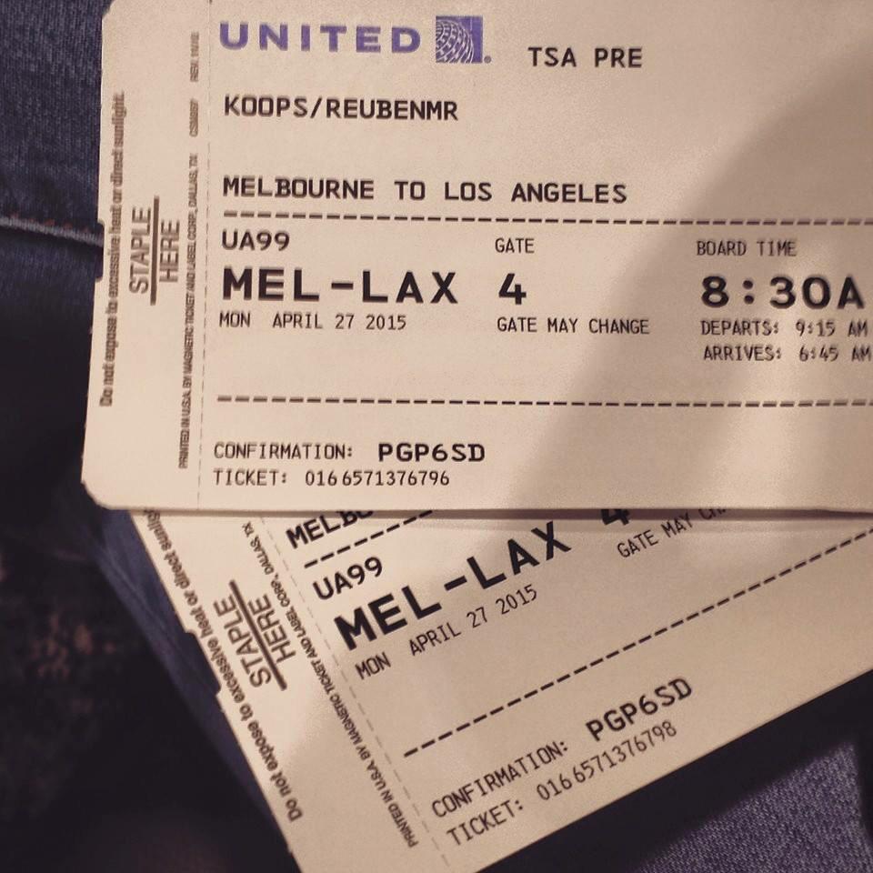 ReubenKoops's tweet photo. Heading to LA this morning to hang with @drh3 and make some music! #musicnews #reubenkoops #ausmusic #newmusic #music http://t.co/JC5kPPk8ZC