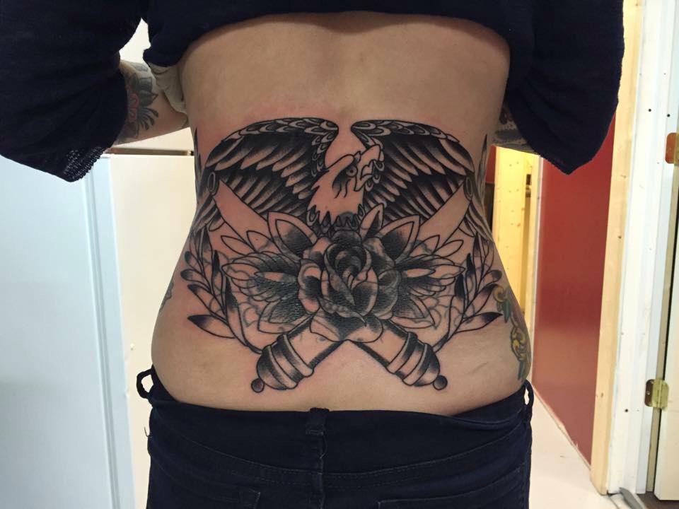 BroadWingTattoo's tweet photo. Cover up in progress by Tyler Brott #broadwingtattoo http://t.co/LtdtB9U8Bl