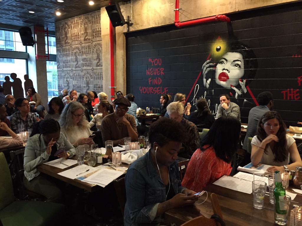 lissythornberry's tweet photo. Post-panel design challenge exercise @busboysandpoets brookland #SocEntSIL http://t.co/qmI2zffUkM