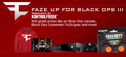 FaZeClan's tweet photo. Who wants an Xbox One!? We're teaming up with @KontrolFreek for a MASSIVE BO3 giveaway: http://t.co/kdTkEIlKYY #KFBO3 http://t.co/wZY513fNny
