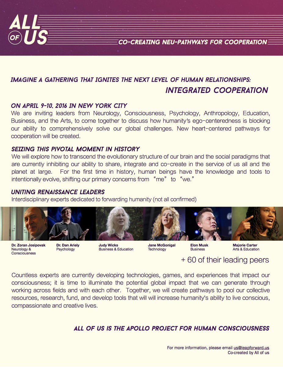 ronitherzfeld's tweet photo. @missrainbird We are inviting All of Us to work together and create a new future for humanity.  Please join us! http://t.co/wjEHfhdFM2