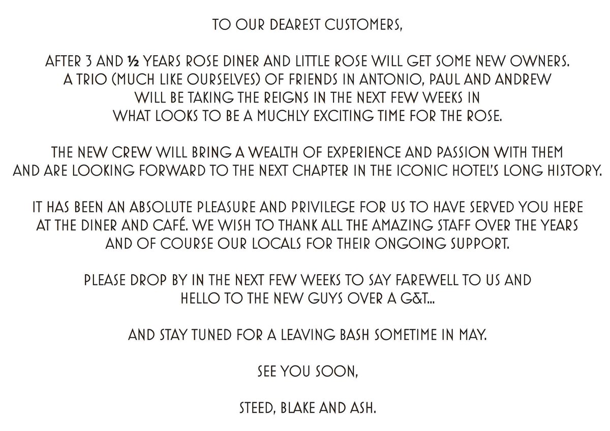 Rose Diner and Bar (@rosedinerbar) on Twitter photo 