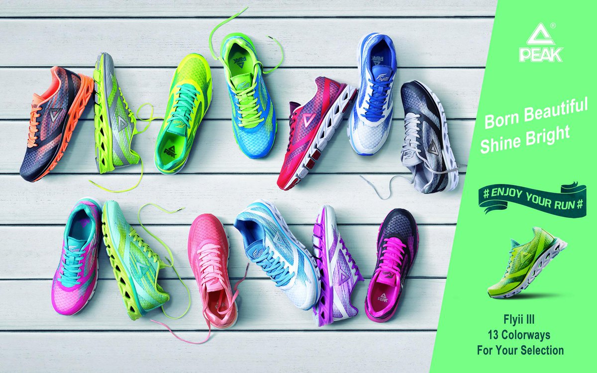PeakSportHQ's tweet photo. PEAK drops new Running Flyii III,lets " Enjoy Your Run"! #Flyii-III #13Colors #Peak http://t.co/t9sWzZZv8o