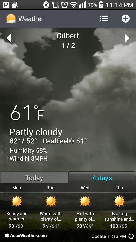 kalebmichaeljor's tweet photo. 103 degrees on Thursday... No thank you! http://t.co/ULKsVigK9Z