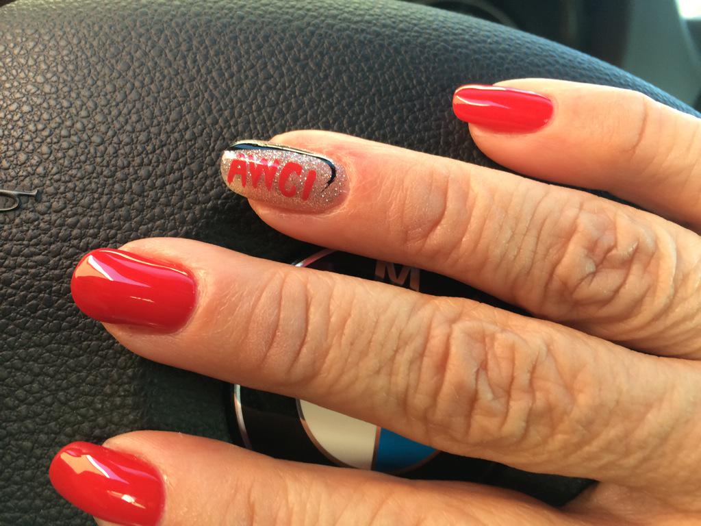 LauraPorinchak's tweet photo. Find me at #AWCI15 by looking for my special manicure! http://t.co/nfIdqT124N