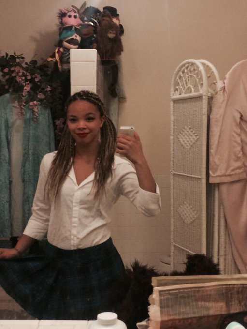 Being a cute schoolgirl will get me spanked. Shot for http://t.co/ZnwSRPuvHX today. @thecameramanCFW