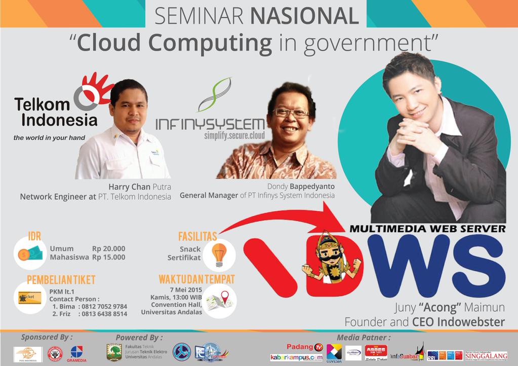PekanElektro015's tweet photo. Buru tiketnya! Semnal "cloud computing in government" kamis 7 mei, 13:00, convention hall unand. Cc: @InfoUnand http://t.co/wTvLls8m4H