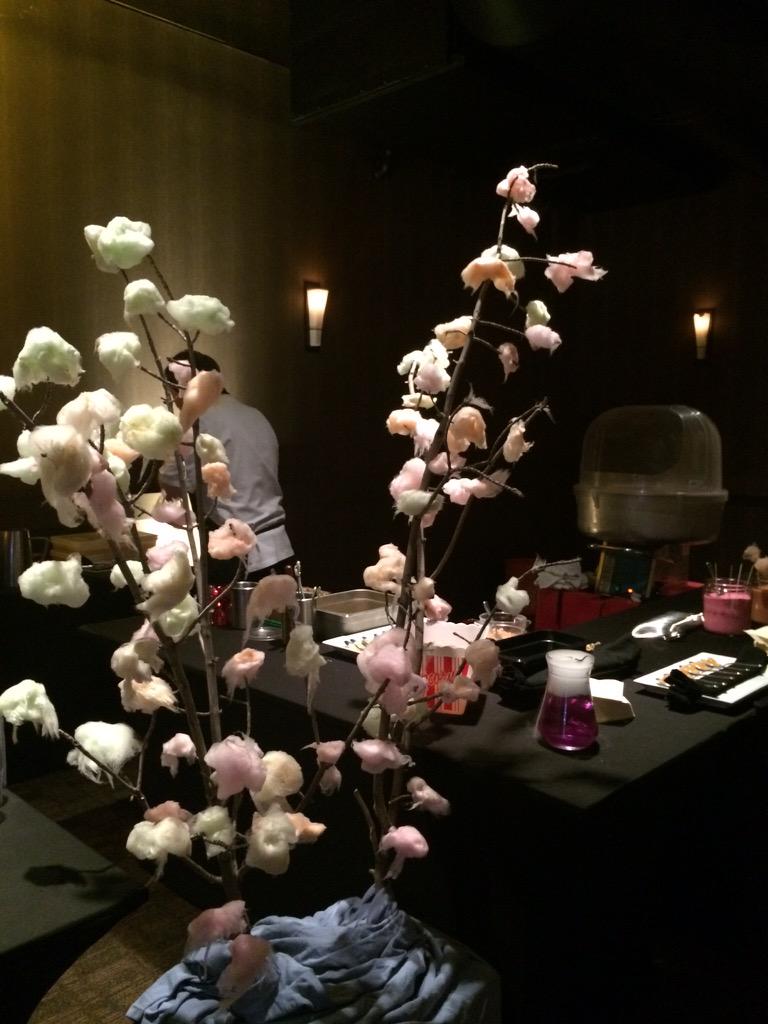 AlisonMacneilcc's tweet photo. So much fun @YYCCocktails great job @WillisOnWine !! #cottoncandytree from @blackpigbistro @zeolobsterboy #fun http://t.co/w1tQG07wax