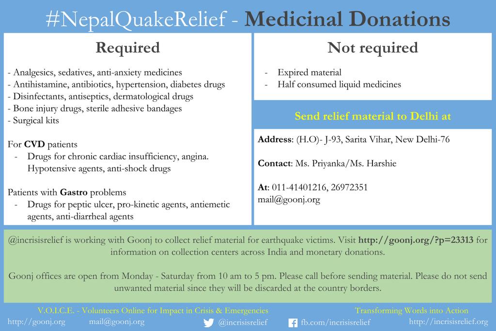 Raheelk's tweet photo. What we need, &amp; where you can donate, all you need to know here. #NepalQuakeRelief PlsRt http://t.co/LkL0qKl7II