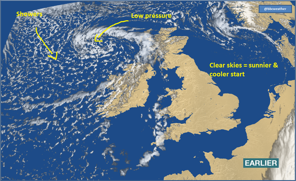 BBC Weather On Twitter This Satellite Pic From Earlier This Morning