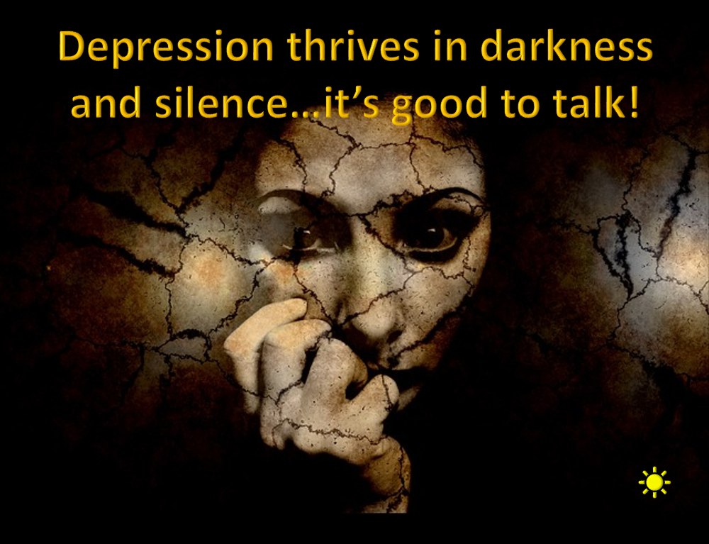 JoKdy's tweet photo. Depression thrives in darkness and silence...talking about it can help. @RespectYourself http://t.co/etciJlsQv3