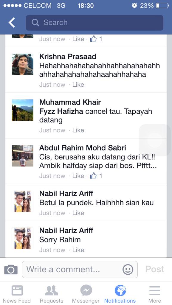 rahimsabri_'s tweet photo. At least die minta maaf kat aku.. hahaha http://t.co/ymJoe0oOdU