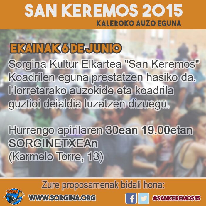 #sankeremos15
aporta tus ideas para san keremos