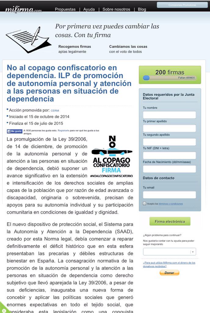 200 firmas electrónicas en favor de la ILP #NOALCOPAGOCONFISCATORIO