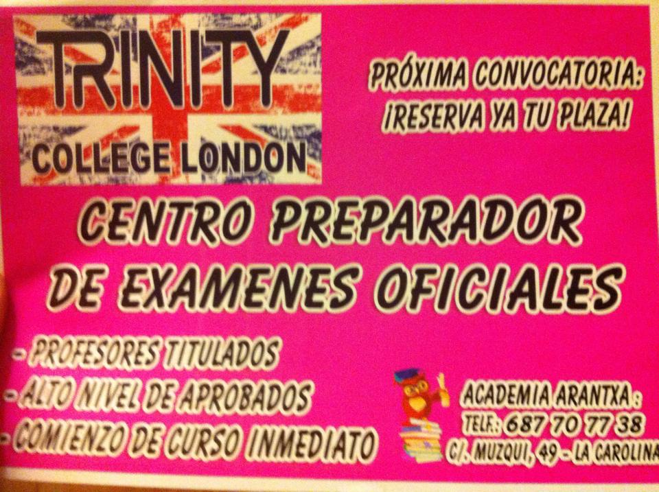 Centro preparador de exámenes oficiales TRINITY 

Academia ARANTXA