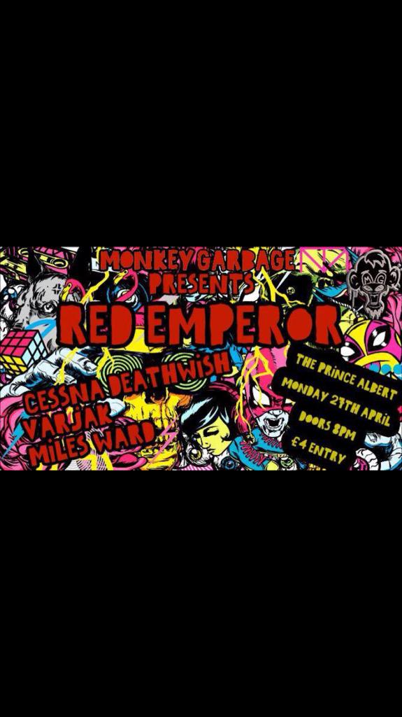 JoHerridge's tweet image. Tonight!!!!😃#RedEmperor #varjack#milesward#cessnadeathwish#Brighton#music#bands#princealbert#exciting