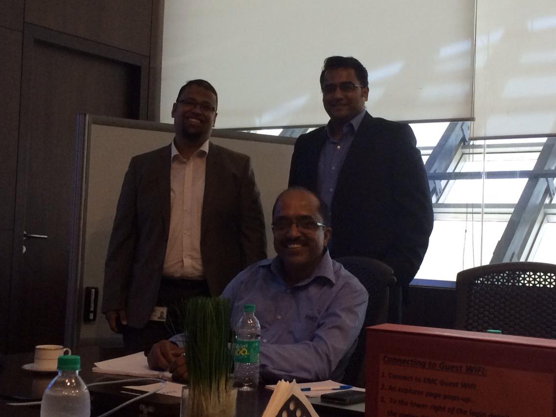 crowley_cl's tweet photo. Keith Lazero, Prashant Rao and Umesh NV discussing focus on people in GBS @EMCcorp India sharedservicesrock http://t.co/bprd0bMWBh