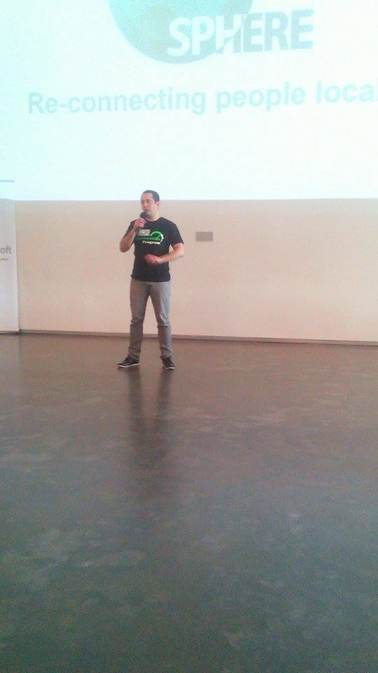getsphere's tweet photo. Had an amazing opportunity presenting Sphere to a global audience and crack a joke or two with Facebook &amp; Google ;) http://t.co/RHsjaNEMES