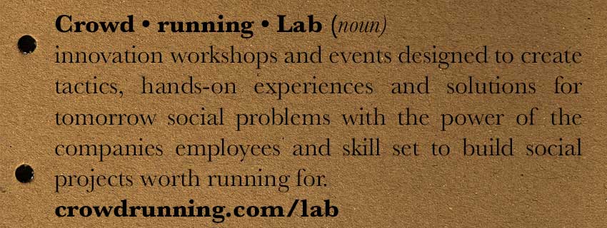 crowdrunning's tweet photo. #entrepreneur, #runner or working for #SocialImpact? Than join our new Crowdrunning Lab http://t.co/JZJi3thz04 http://t.co/ref5oDXwsB