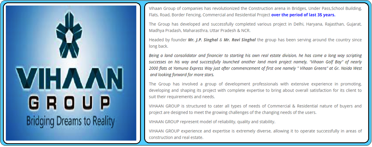 vihaan_group's tweet photo. " About VIHAAN GROUP " http://t.co/8njPSHazYf