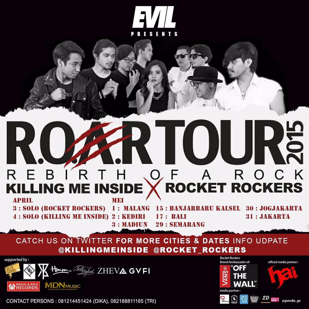 BESOK!!  #ROARTOUR2015 w/ <a href="/KILLINGMEINSIDE/">Killing Me Inside</a> &amp; <a href="/rocket_rockers/">Rocket Rockers</a> di Lap Rampal  Malang