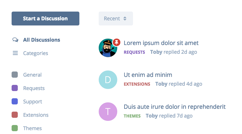 Flarum tweet media