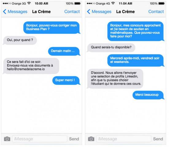 Crème de la Crème : nouveau service à la demande par SMS réalisé par des étudiants bit.ly/1DPn1pR