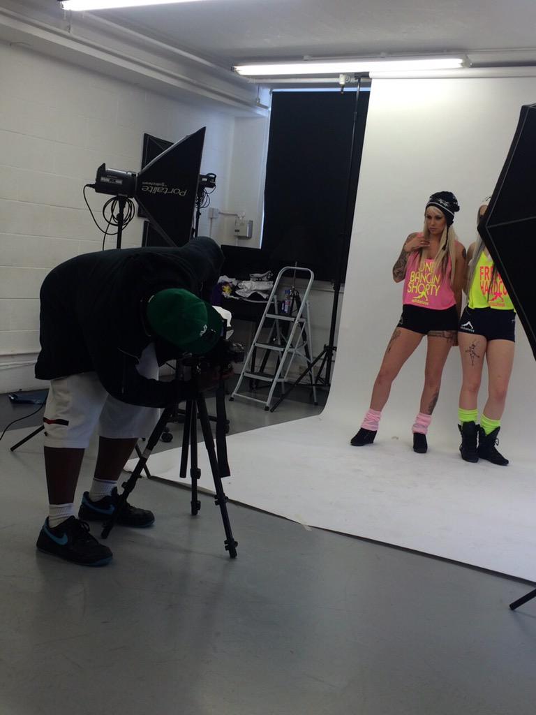 djcolski's tweet photo. Taking some behind the scenes shots of my baby girl💖😍💘 @NicolaNkelly #inkemodel #photoshoot #barbie #tattoo http://t.co/S1m8yH03z3