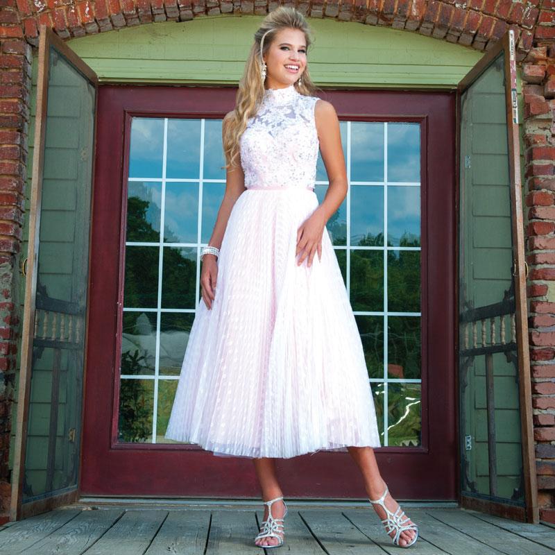 CandicesProm's tweet photo. We love the return of the #quirky #cool tea length skirt like this @RachelAllan2014 #PromDress! #AllTheCoolKids #Prom http://t.co/nPlDrg2h60